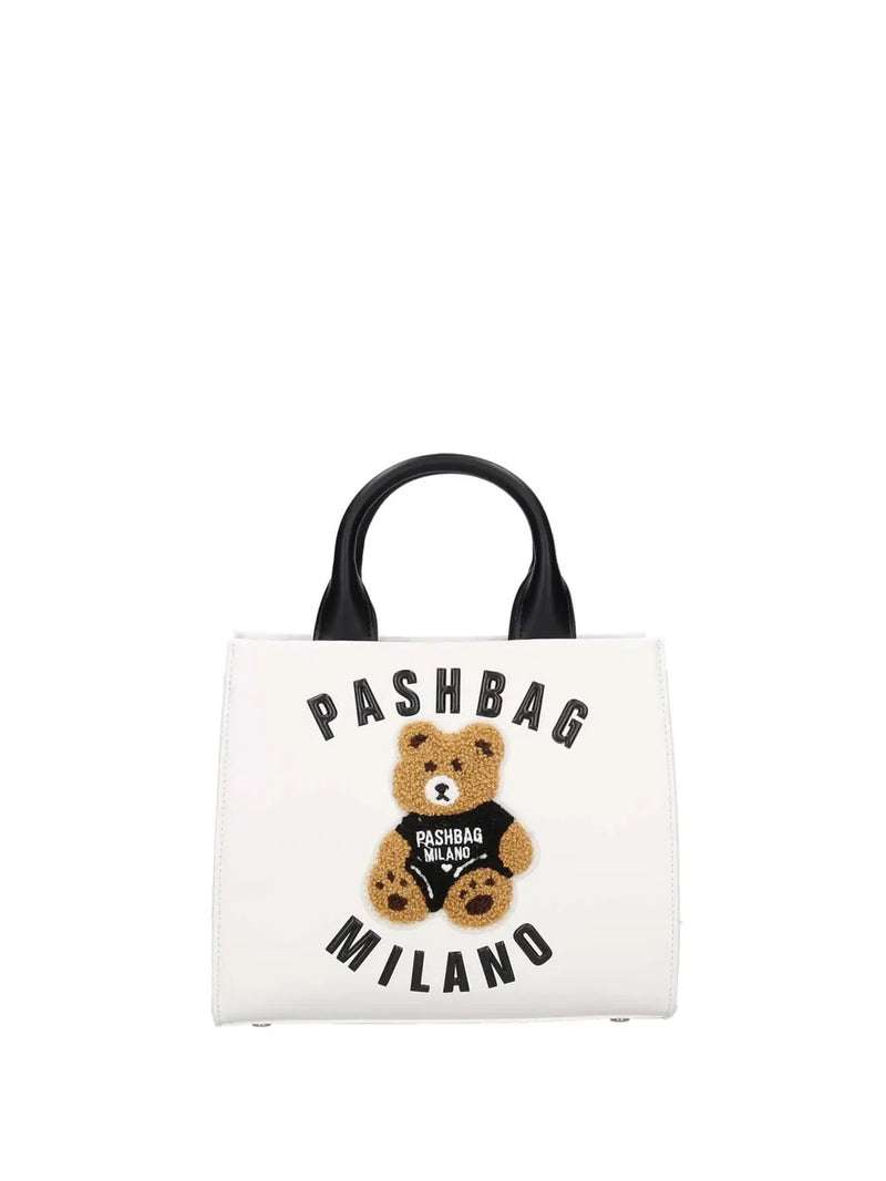 Pashbag Borsa a Mano Orsetto  Bianca