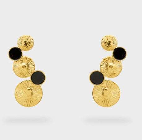 Nali' Orecchini Pendenti Oro/Nero LNOR0125