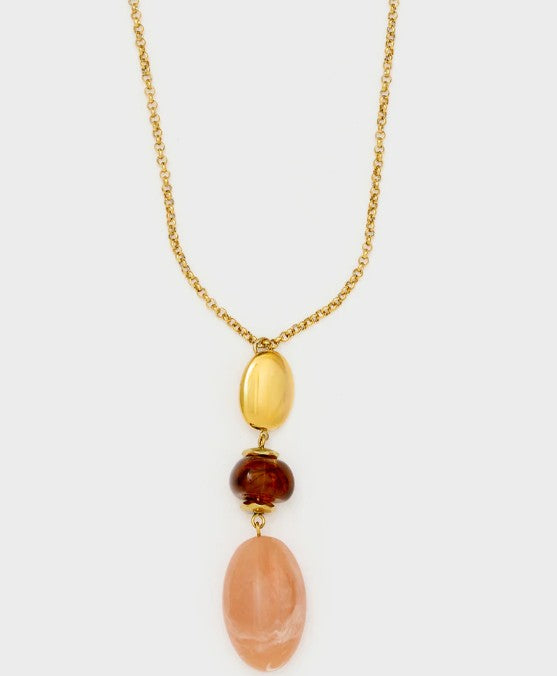 Nali' Collana Paola Lunga In Resina Marrone/Rosa LNCL0182