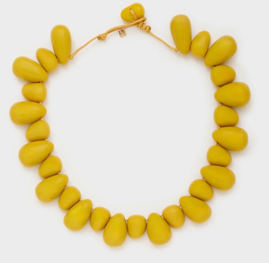 Nali' Collana Zuri In Resina A Goccia Senape  EMCL1110