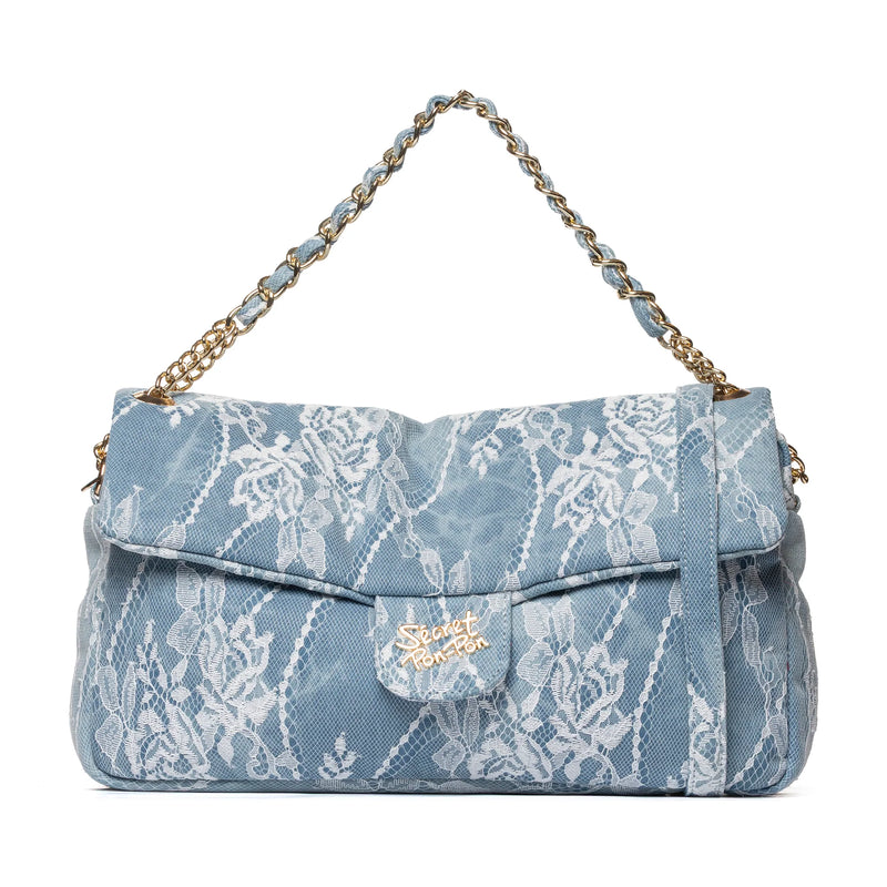 Secret Pon Pon Borsa a Mano Denim
