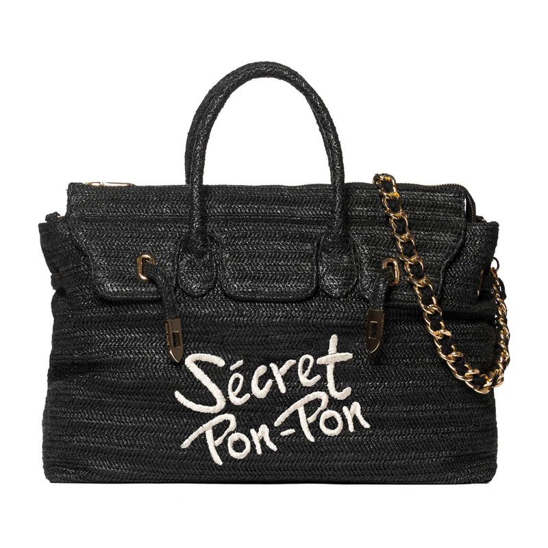 Secret Pon Pon Borsa a Mano Victoria M Straw Nera