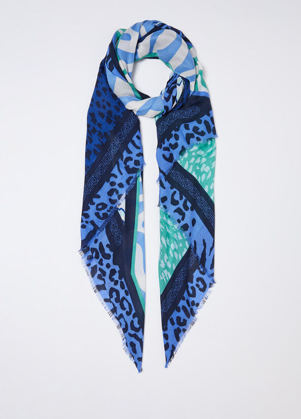 Liu Jo Foulard Animalier Blu