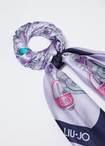 Liu Jo Foulard Logato Blu Scuro