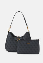 Guess Borsa a Spalla Logata Grigio/Nero