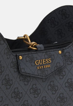 Guess Borsa a Spalla Logata Grigio/Nero