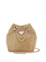 Guess Mini Borsa a Secchiello Lua Strass Oro