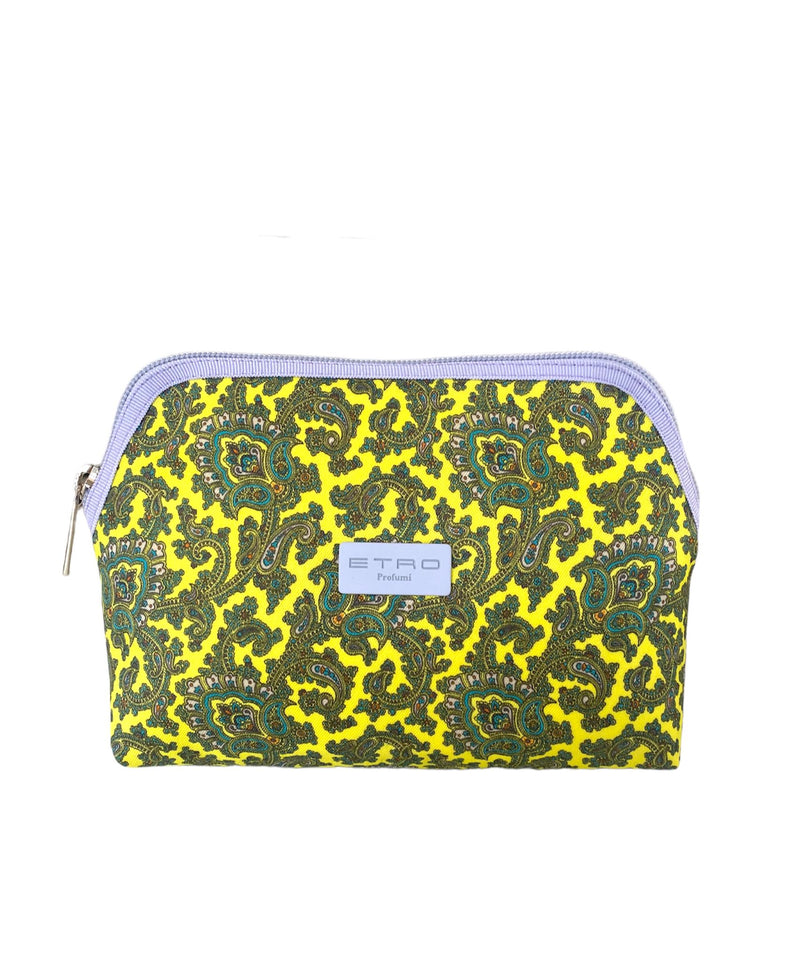 Etro Trousse Geometrica Grande Verde/Giallo