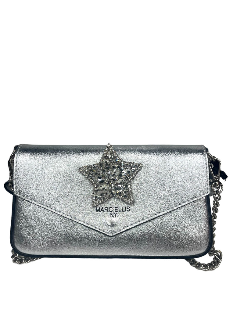 Marc Ellis Borsa a Mano Janie Party Silver Lamina