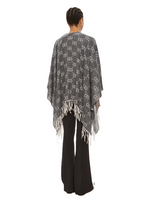 Liu Jo Poncho Logo Monogram Grey