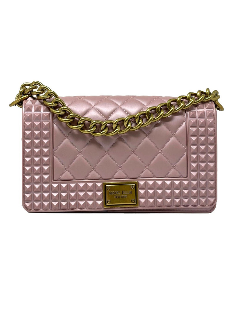 Borsa a Tracolla  Marc Ellis  Modello Old Rose/ Light Ottone