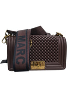 Borsa a Tracolla Marc Ellis  Modello Chocolate/Light Ottone