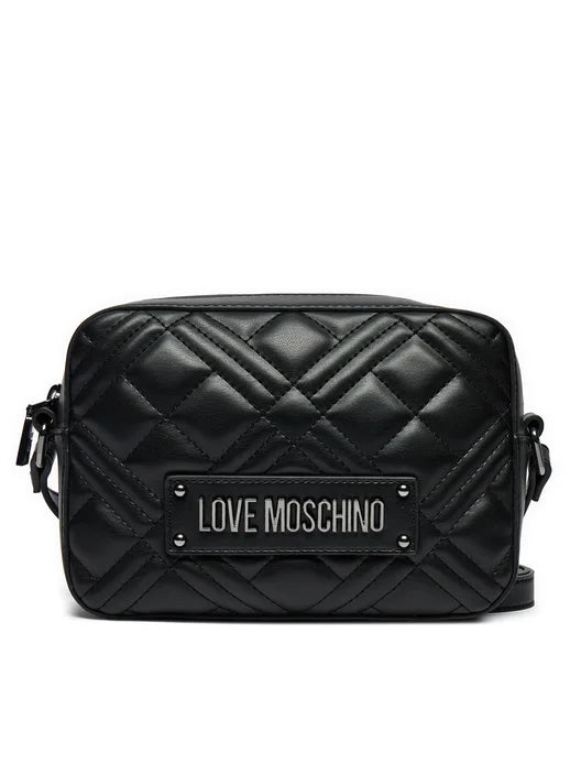 Love Moschino Borsa a Tracolla Nera/Argento