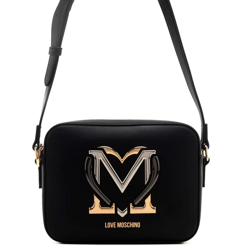 Love Moschino Borsa a Tracolla Nera/Oro