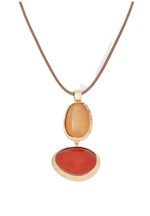 Nali' Collana Nova Corda+Resina Arancio/Beige