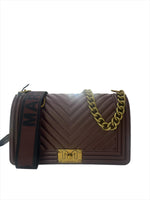 Borsa a Tracolla Marc Ellis  Modello Chocolate/Light Ottone