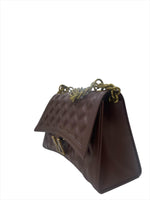 Borsa a Tracolla Marc Ellis  Modello Chocolate/Light Ottone