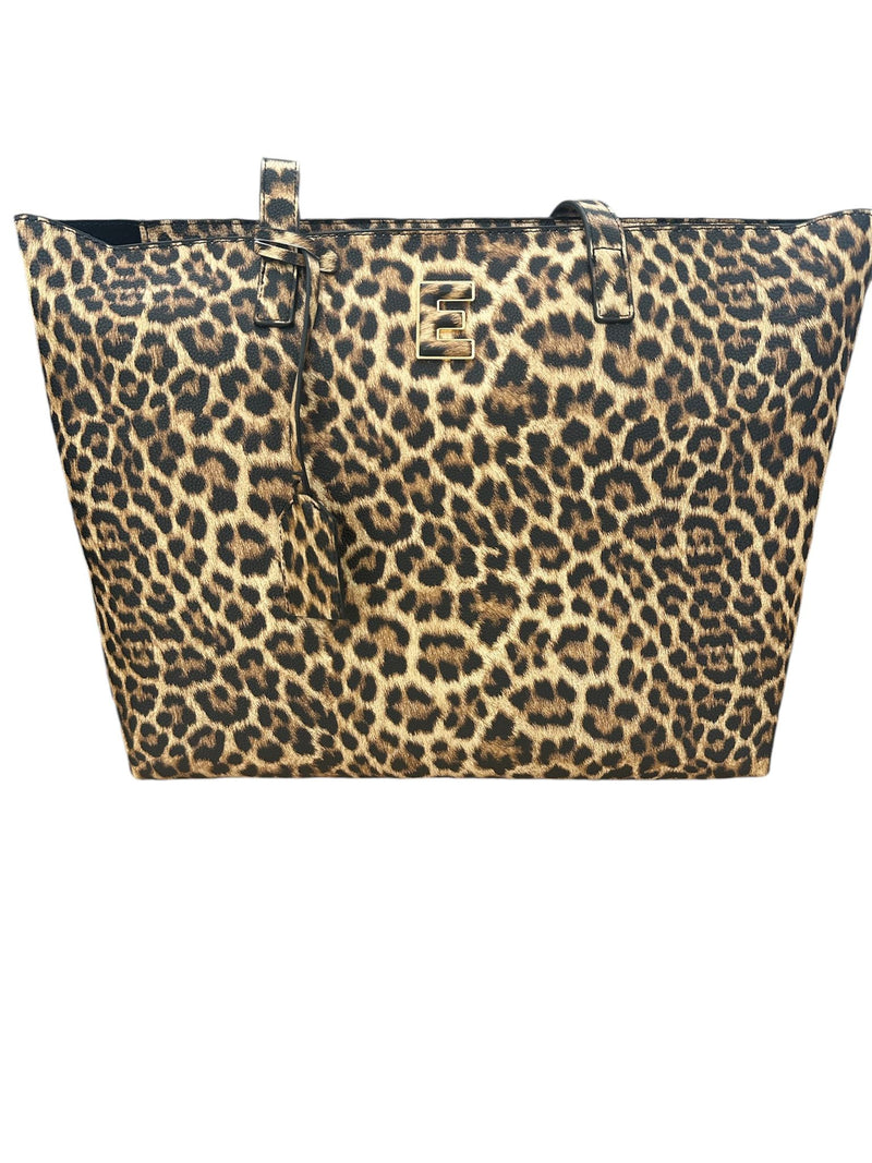 Ermanno Scervino Borsa a Spalla Horizontal Tote Sina Leopard