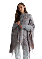 Liu Jo Poncho Logo Monogram Grey