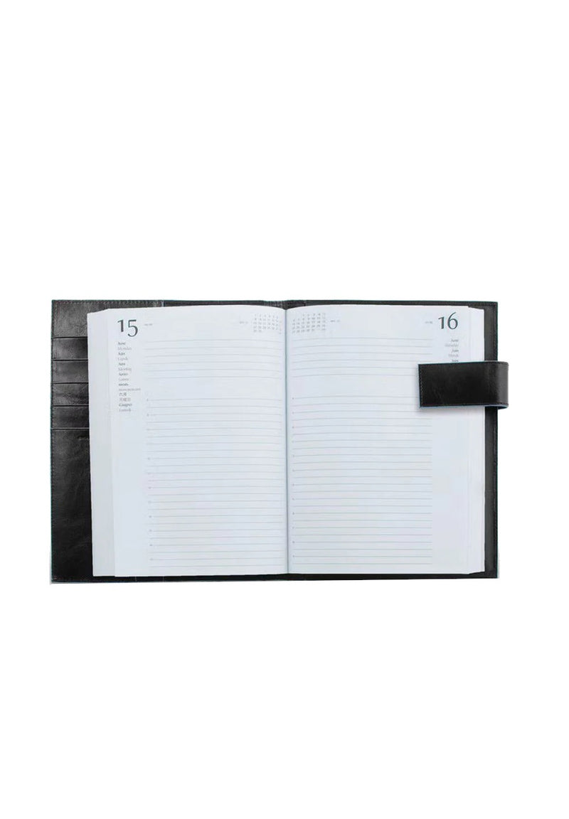 Agenda Piquadro giornaliera c/patta pelle Blue Square Nero