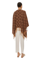 Liu Jo Poncho 2F4015 T0300  Logo Monogram Marrone