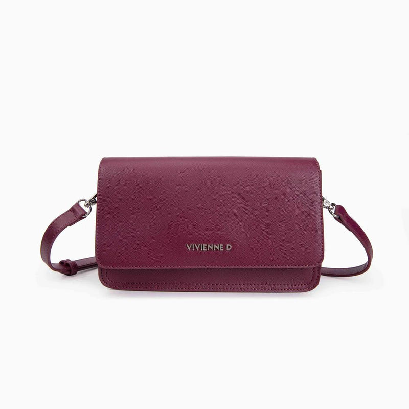 Borsa a Tracolla Vivienne D Modello Bordeaux