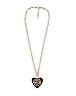 Mya Accessories  Collana lunga con pendente a forma di cuore in resina nero