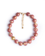 Mya Accessories Collana girocollo con sfere dalle nuances Rosa