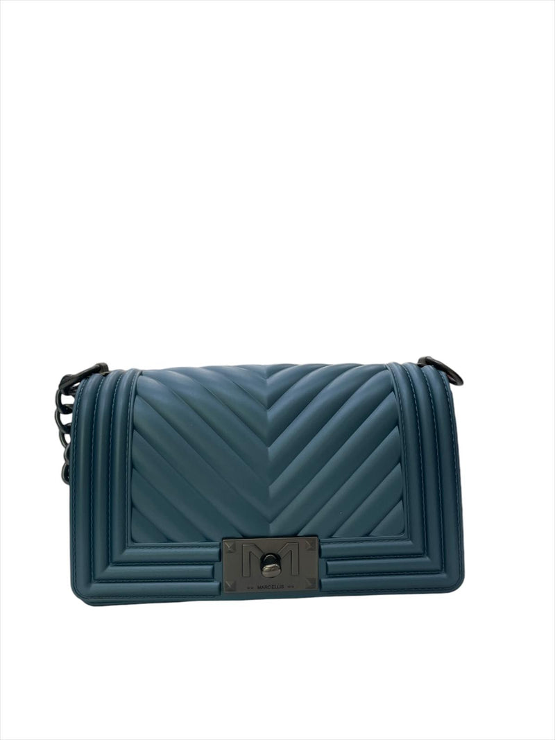 Borsa a Tracolla Marc Ellis Flat S Sugar Blue/Satin CDF