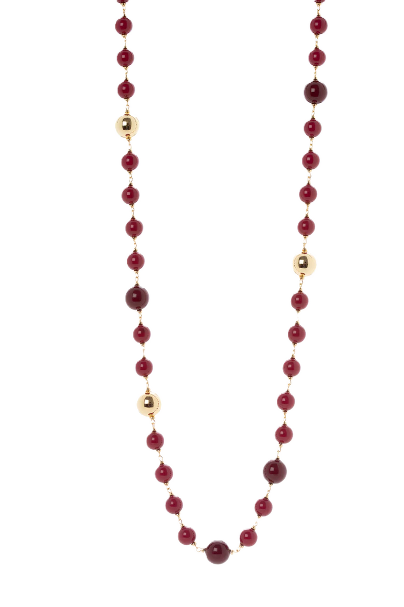 Sodini Bijoux Collana Perla Tribeca Rosso