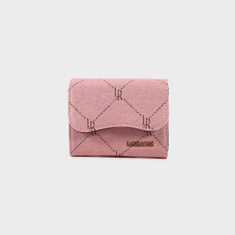 Portafoglio Label Rose Modello New Monogram Wallet Rosa