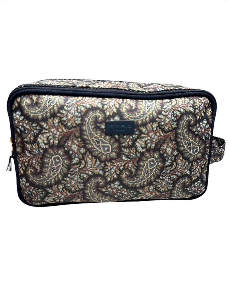 Etro Necessaire Con Maniglia Blu