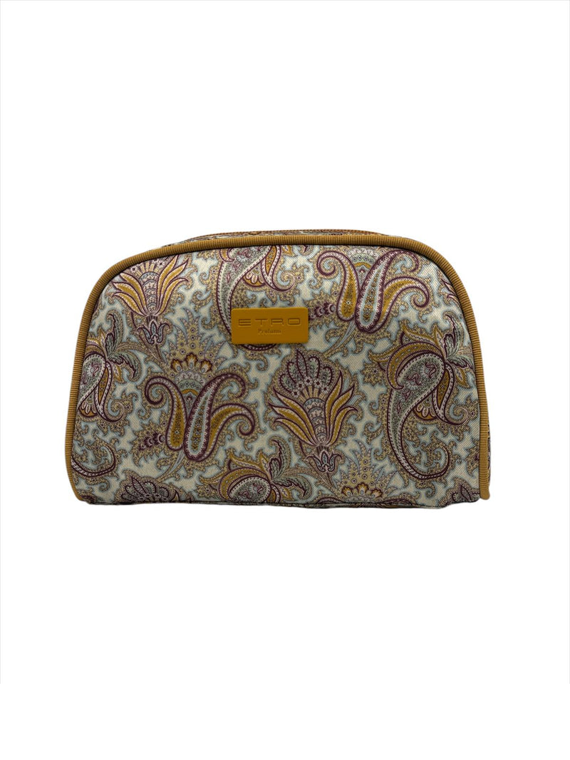 Etro Trousse Tonda Media Giallo Ocra