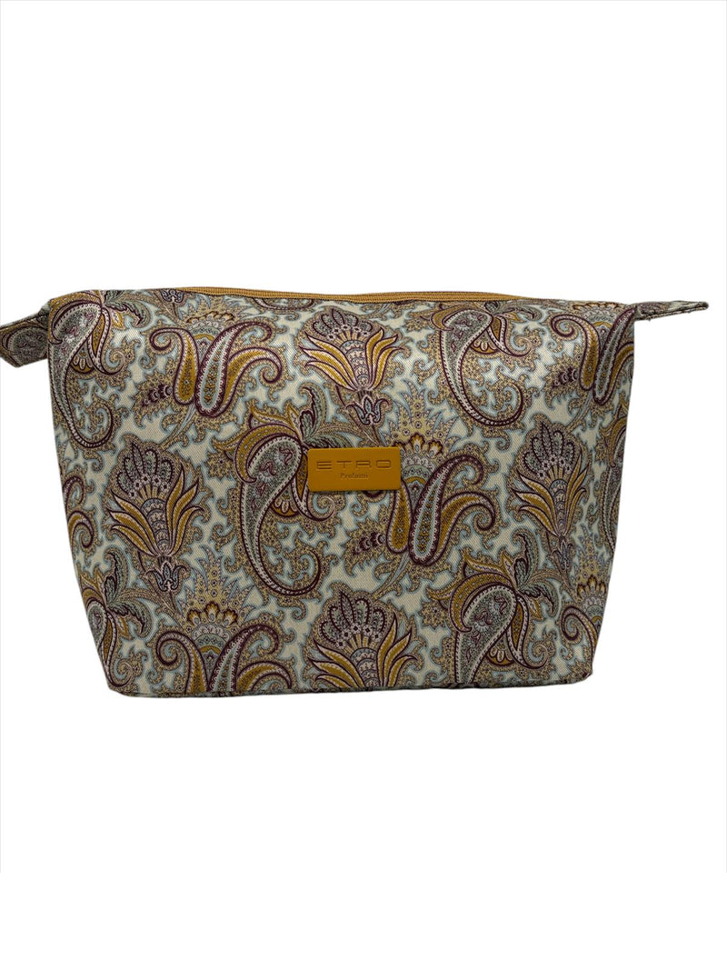 Etro Trousse Tonda Media Giallo Ocra