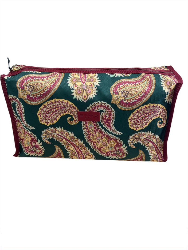 Etro Trousse Trapezio Rosso /Verde