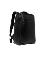 Piquadro - Zaino in pelle porta pc 15,6' a tre scomparti Blue Square