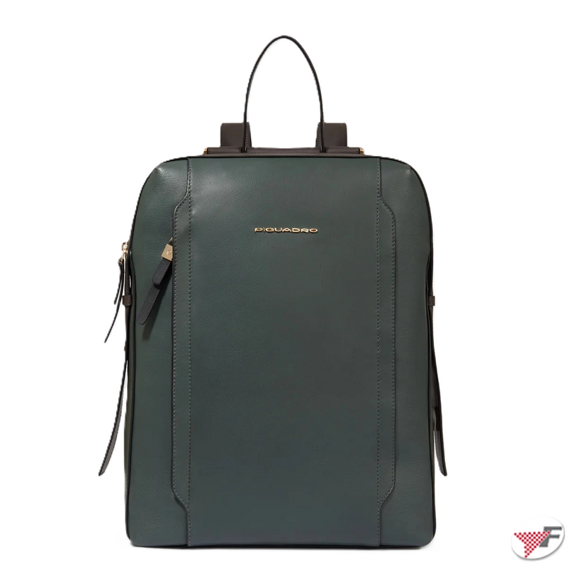 Piquadro Zaino porta computer 14" e porta iPad® LINEA LYRA in pelle Verde