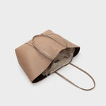 Borsa a Spalla Modello Label Rose Fiona Taupe