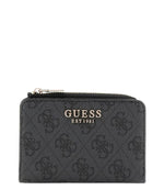 Guess Portafoglio Donna Piccolo Laurel Logo Grigio/Nero