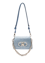 Liu Jo Lapuffy Borsa a Spalla Light Denim