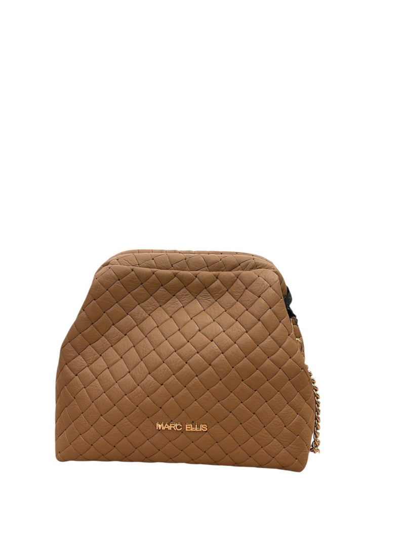 Marc Ellis Borsa A Mano/Tracolla Arlena S Plot Caramel/Gold
