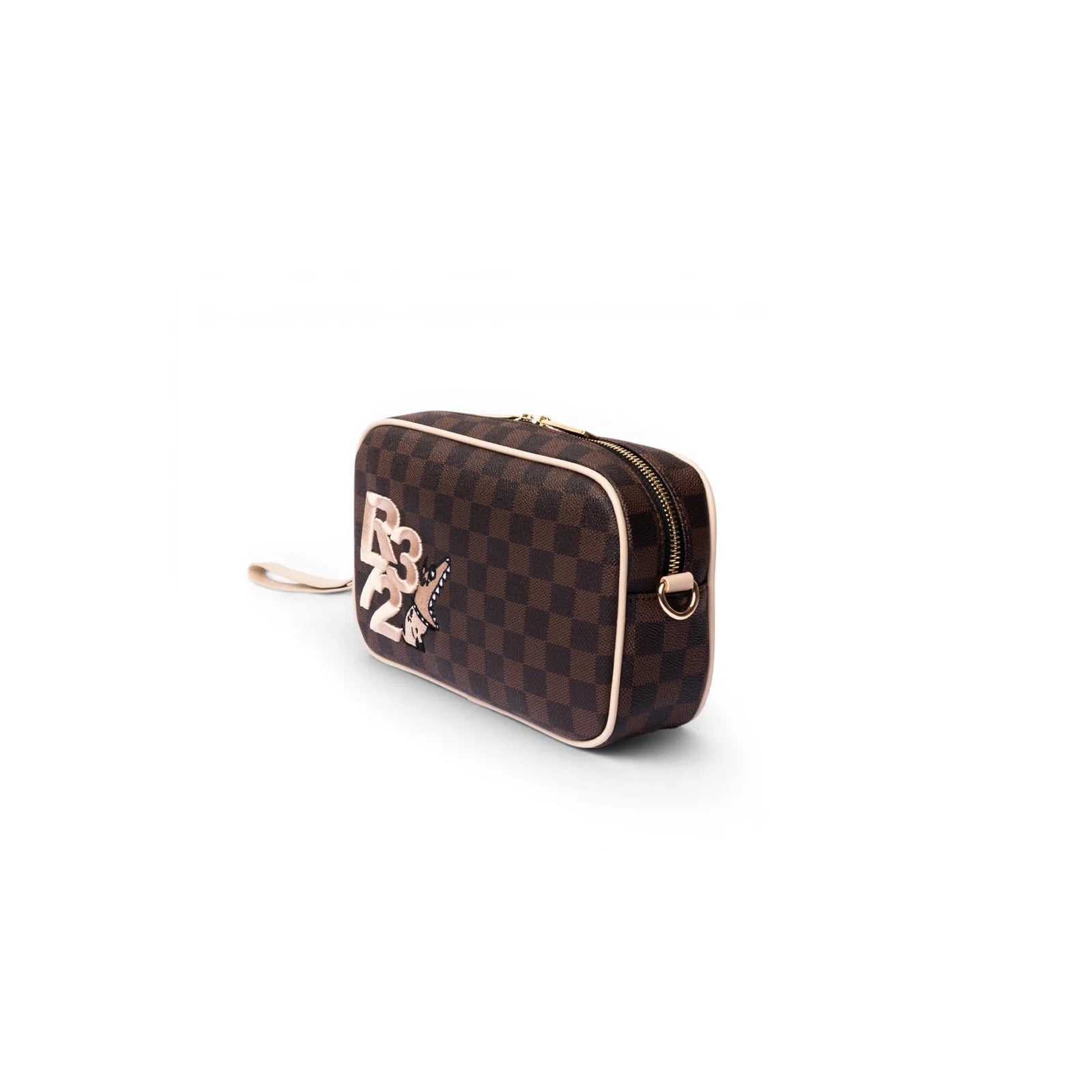 R372 Pochette a mano con tracolla P001 Marrone