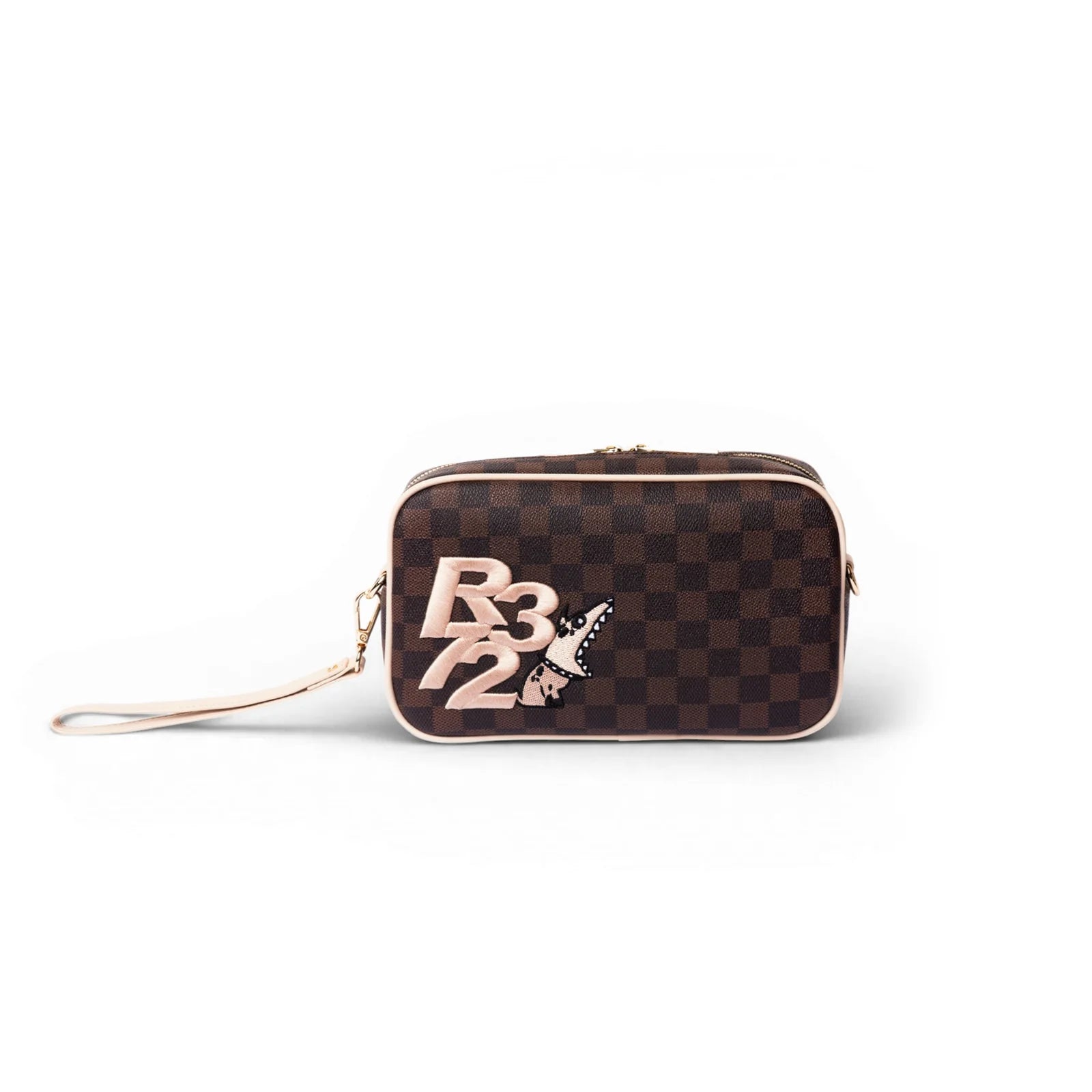 R372 Pochette a mano con tracolla P001 Marrone