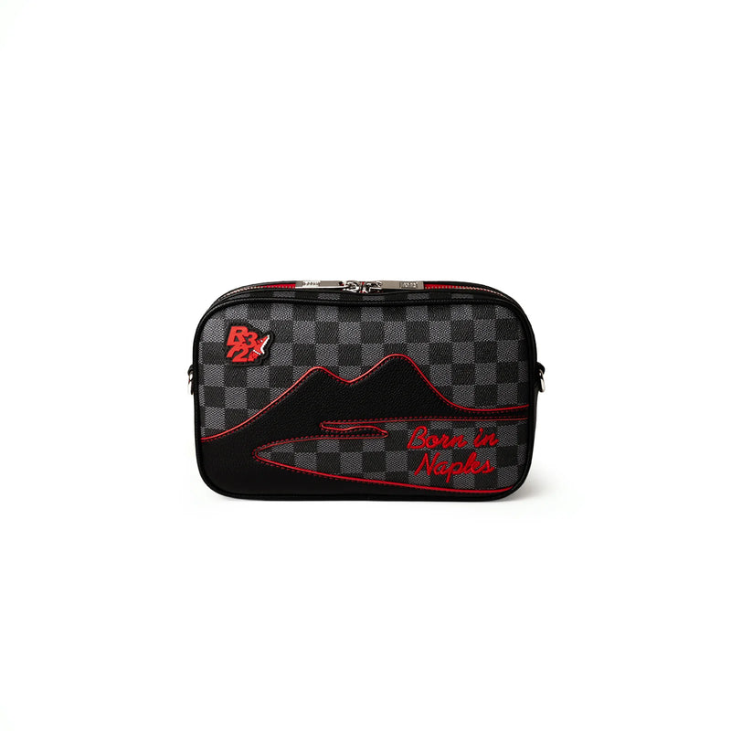 R372 Pochette a mano con tracolla P001 Nera