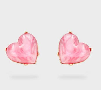 Nali' Orecchini In Resina Heart Rosa DUOR0106